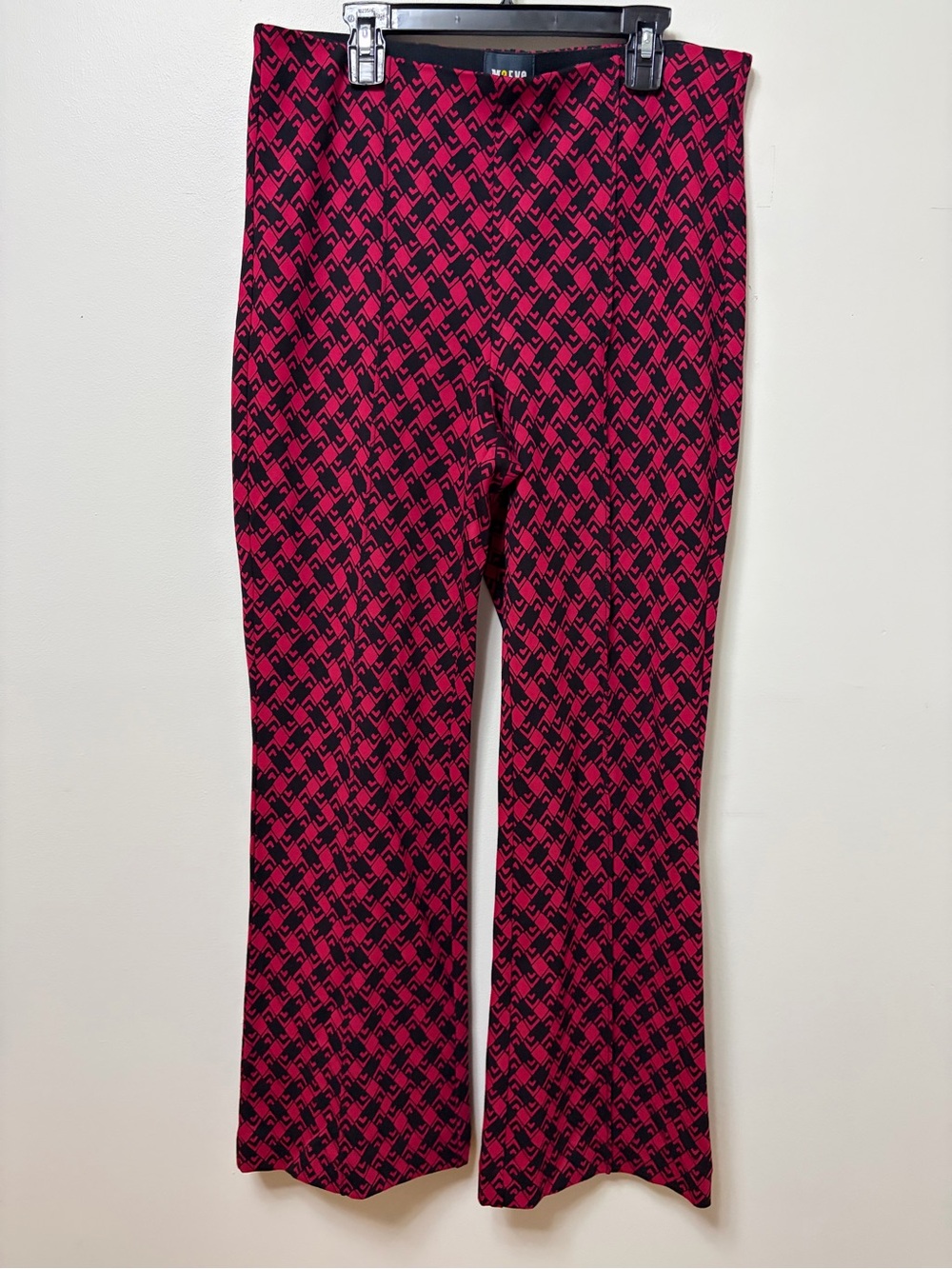 Anthropologie Maeve The Margot Pink Black Geometric Kick Flare Pants Size Medium